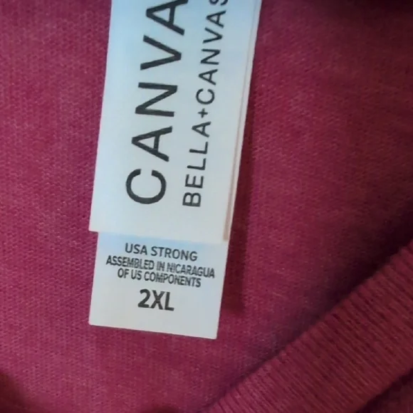 Bella Canvas Deep Pink Tee - Picture 2 of 4